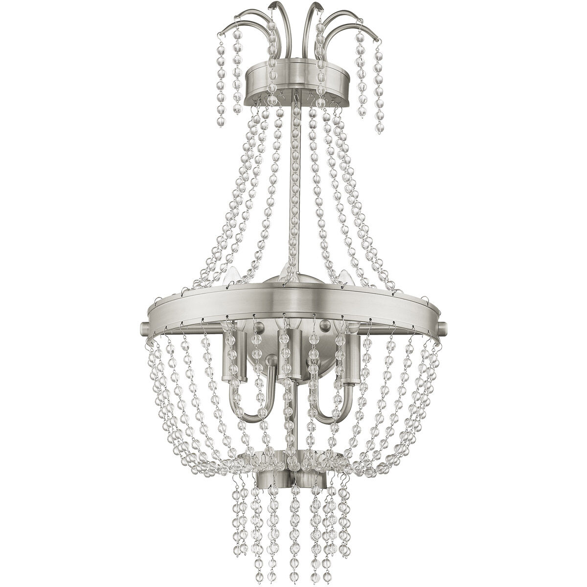 Valentina 3 Light 13 inch Brushed Nickel Wall Sconce Wall Light