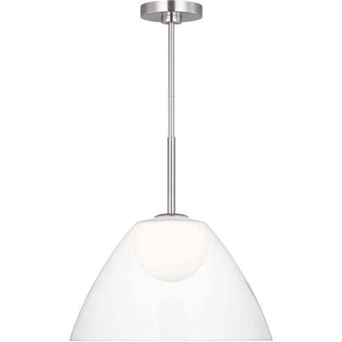 Drew & Jonathan Suma 1 Light 16 inch Brushed Nickel Pendant Ceiling Light, Medium