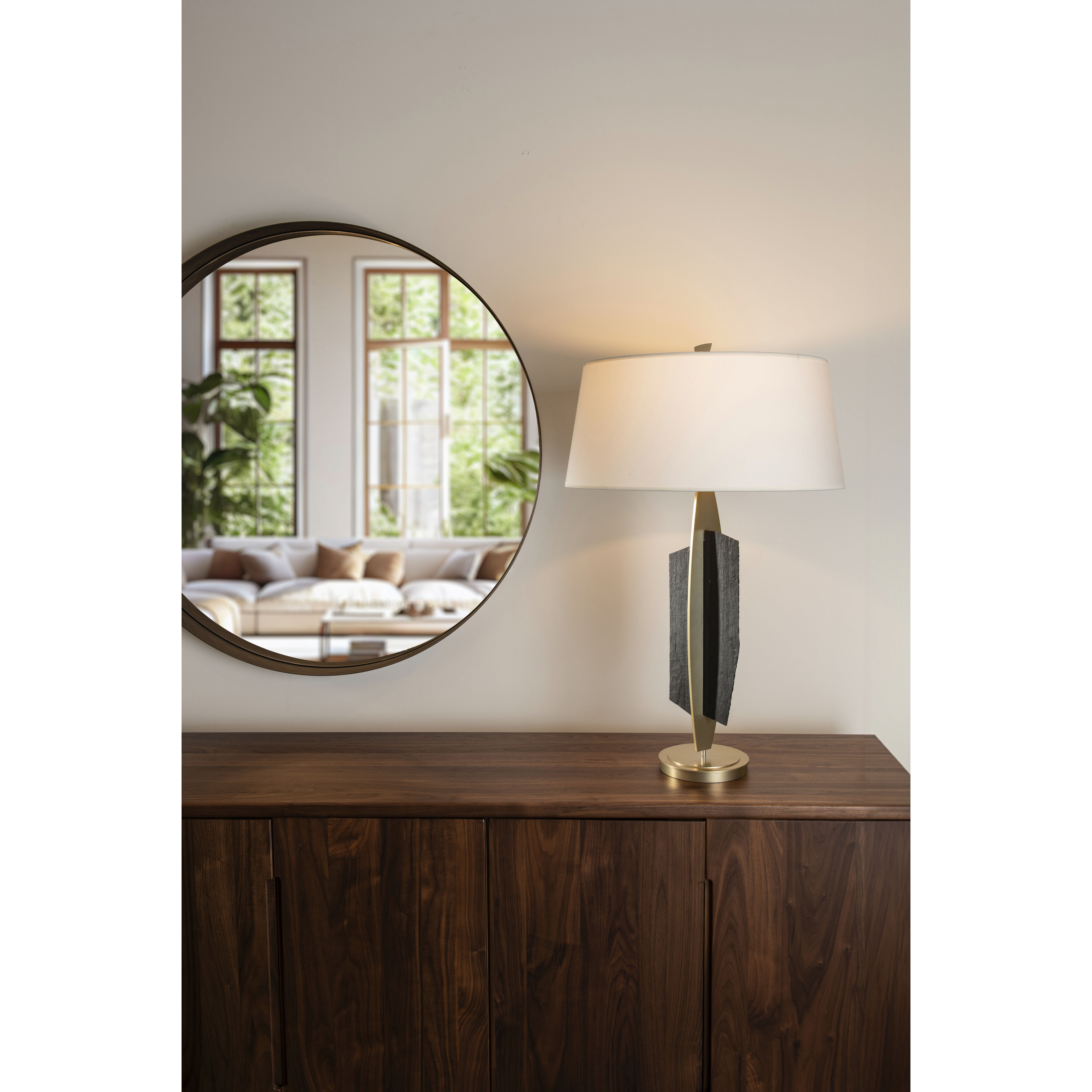 Cambrian 35.3 inch 60 watt Modern Brass Table Lamp Portable Light