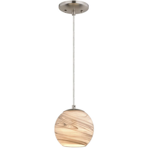 Milano LED 6.25 inch Satin Nickel Mini Pendant Ceiling Light