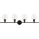 Rochester 4 Light 38 inch Black Wall sconce Wall Light