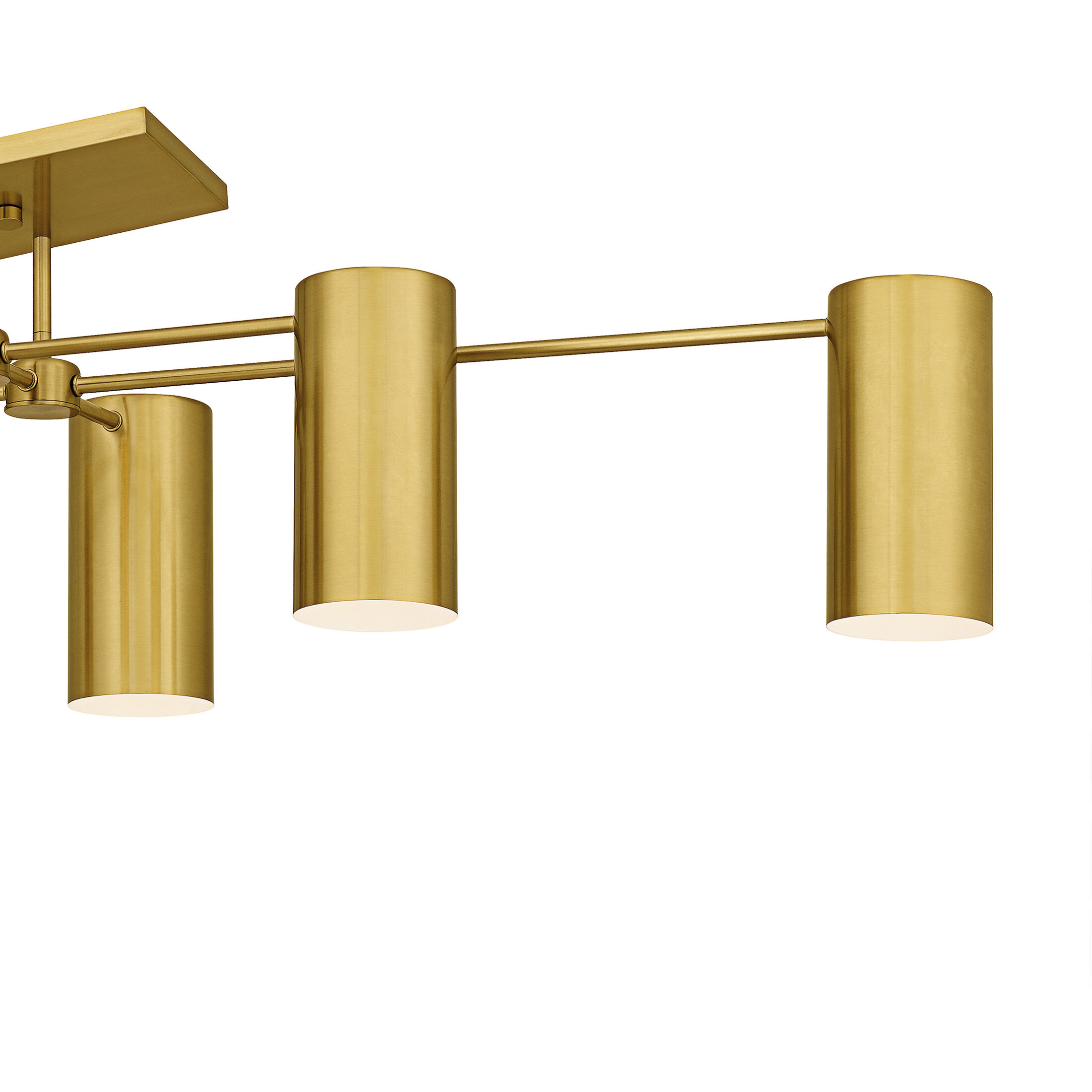 Foreland 6 Light 50 inch Brushed Gold Semi-Flush Mount Ceiling Light, Extra Large