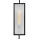 Halden 1 Light 24 inch Black Outdoor Wall Mount
