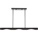 Acra 3 Light 36 inch Black Chrome Linear Chandelier Ceiling Light