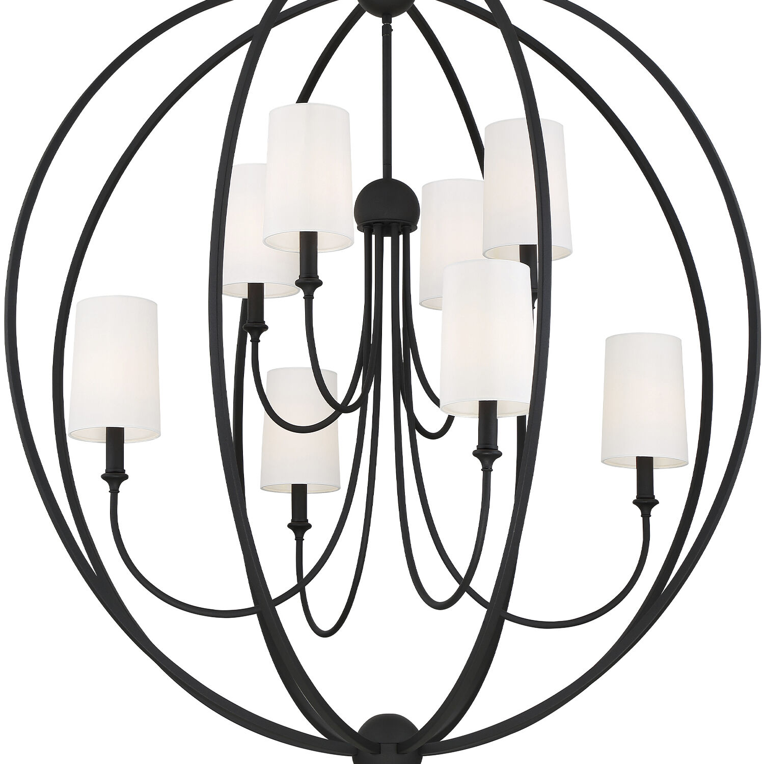 Sylvan 8 Light 40 inch Black Forged Chandelier Ceiling Light