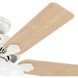 Swanson 44 inch Fresh White with Fresh White/Natural Wood Blades Ceiling Fan