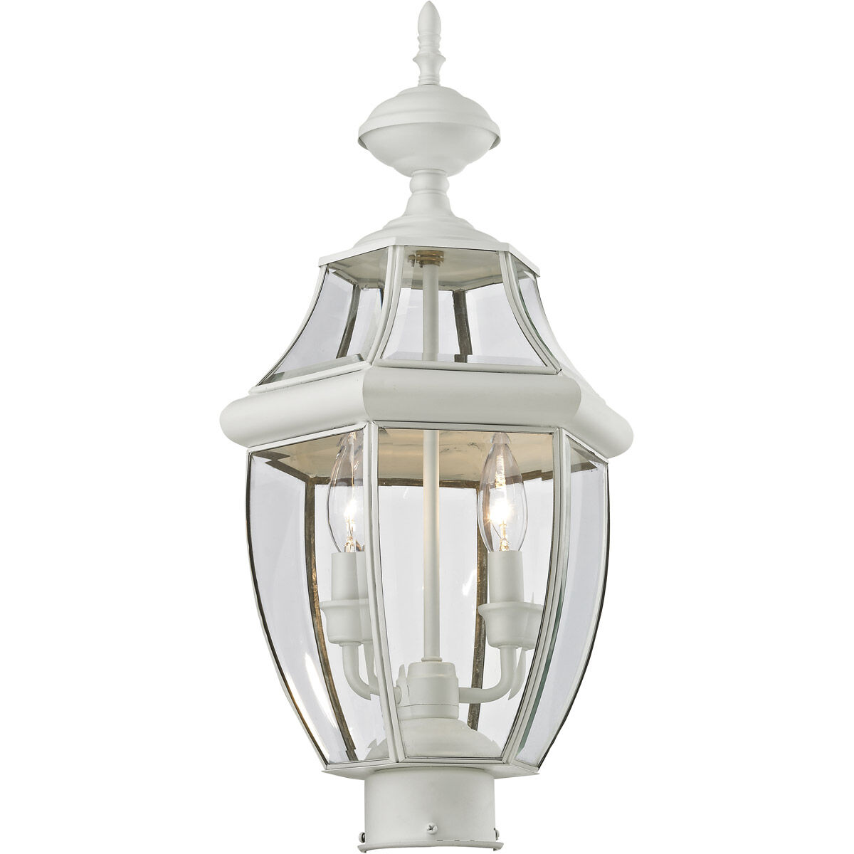 Monterey 2 Light 22 inch White Outdoor Post Top Lantern