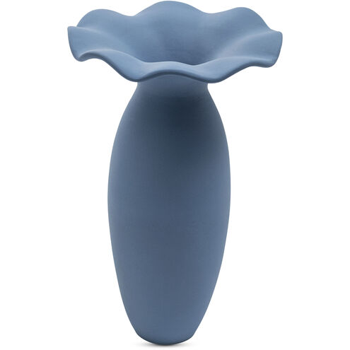 Ruffle 16.14 X 9.45 inch Vase in Blue