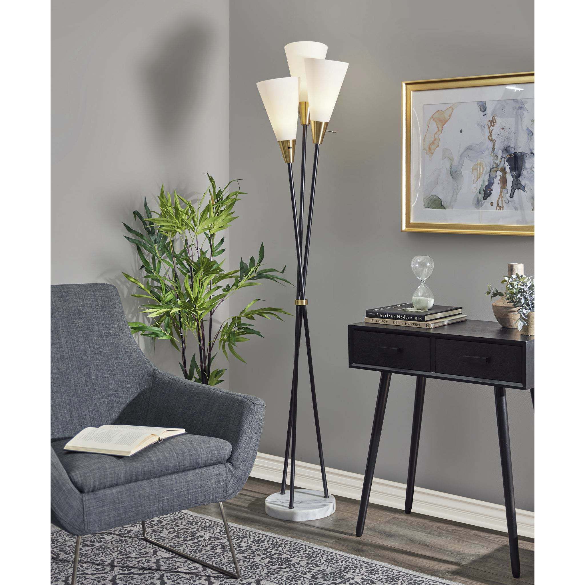 Adesso 4336 01 Dixon 3 Light Torchiere