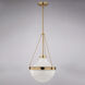 Lincoln 1 Light 12.75 inch Muted Brass Pendant Ceiling Light