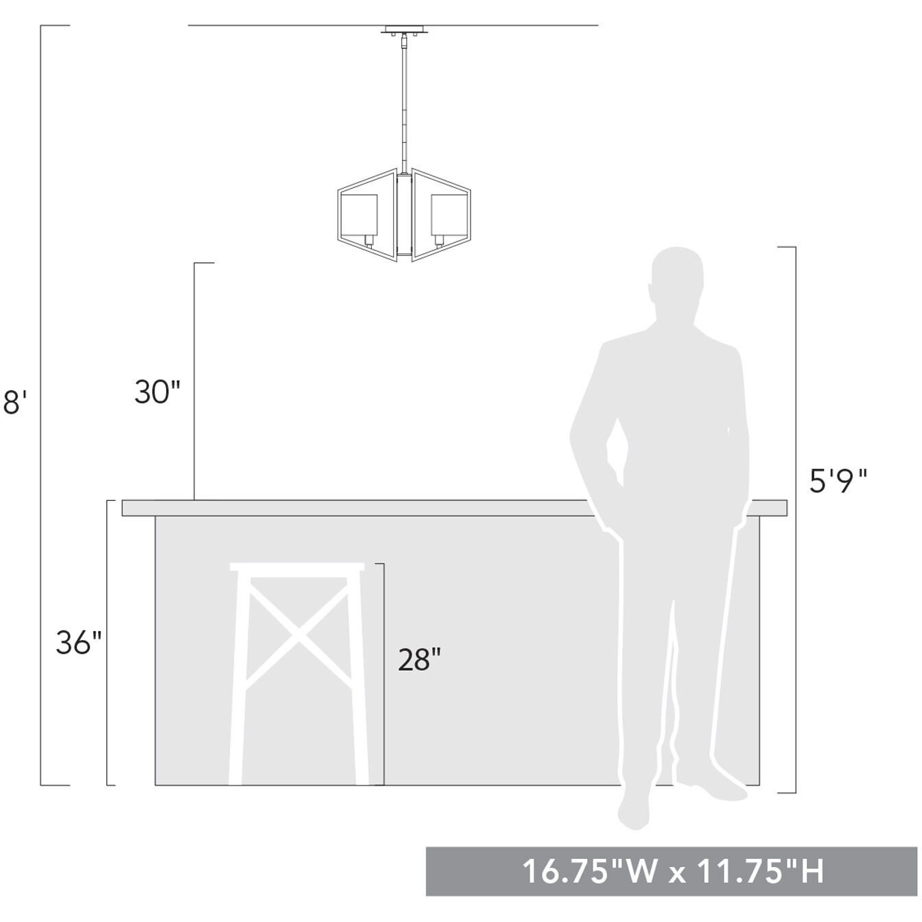 Varsha 3 Light 16.75 inch Matte Black Pendant Ceiling Light