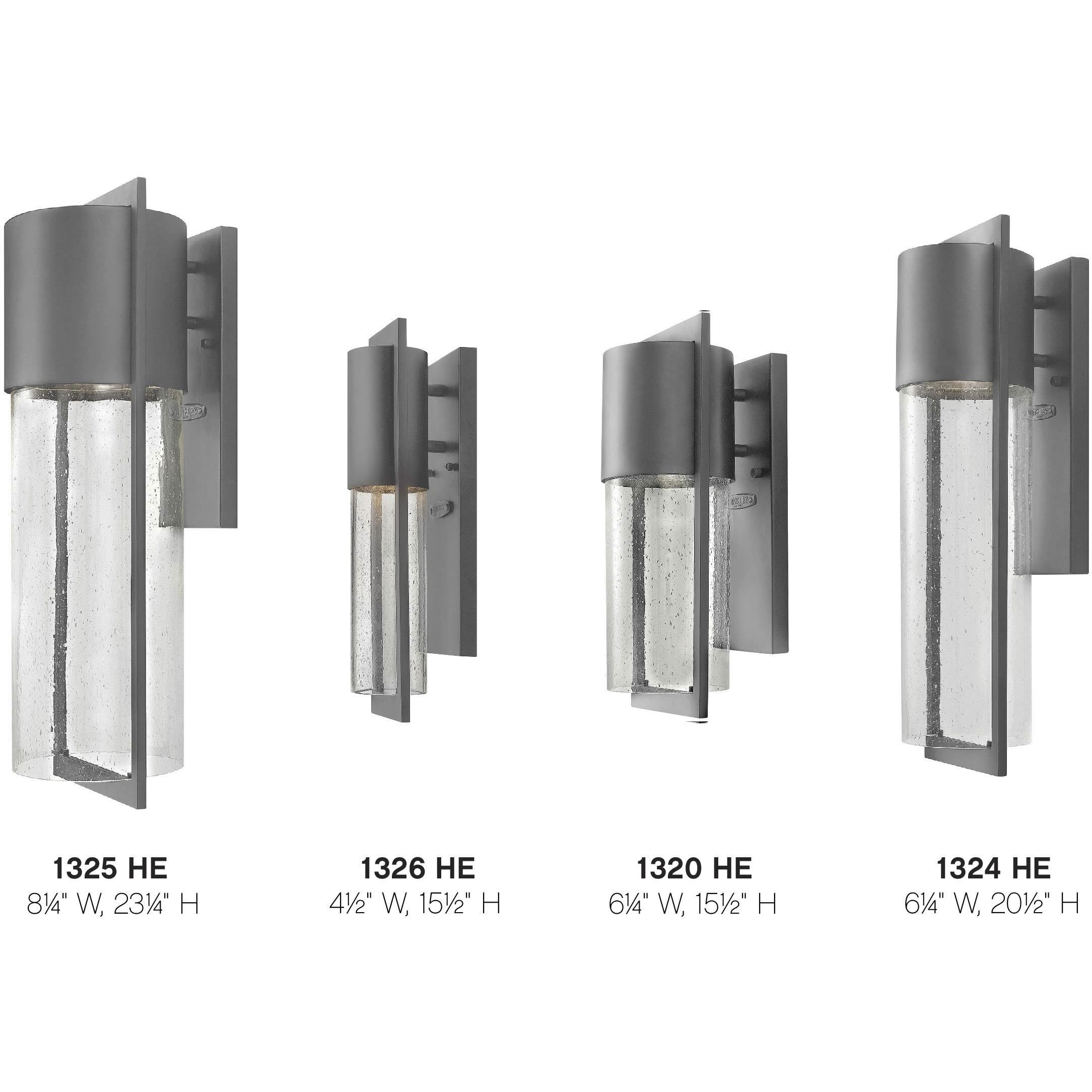 Shelter LED 16 inch Hematite Outdoor Wall Mount Lantern, Medium