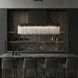 Matrix 12 Light 72 inch Matte Black and French Gold Linear Pendant Ceiling Light