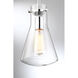 Industrial 1 Light 6.25 inch Chrome Pendant Ceiling Light