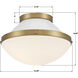 Xander 1 Light 12.25 inch Vibrant Gold and White Flush Mount Ceiling Light