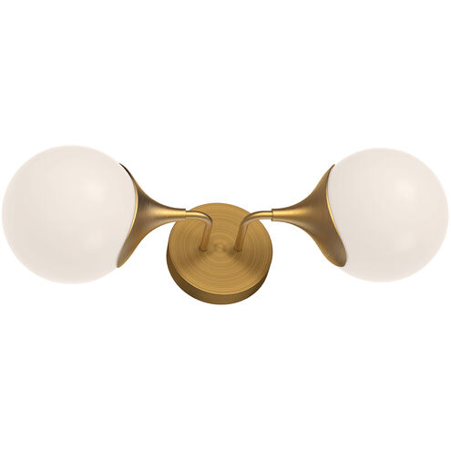 Alora Mood Nouveau 2 Light 6 inch Aged Gold Bath Vanity Light Wall Light