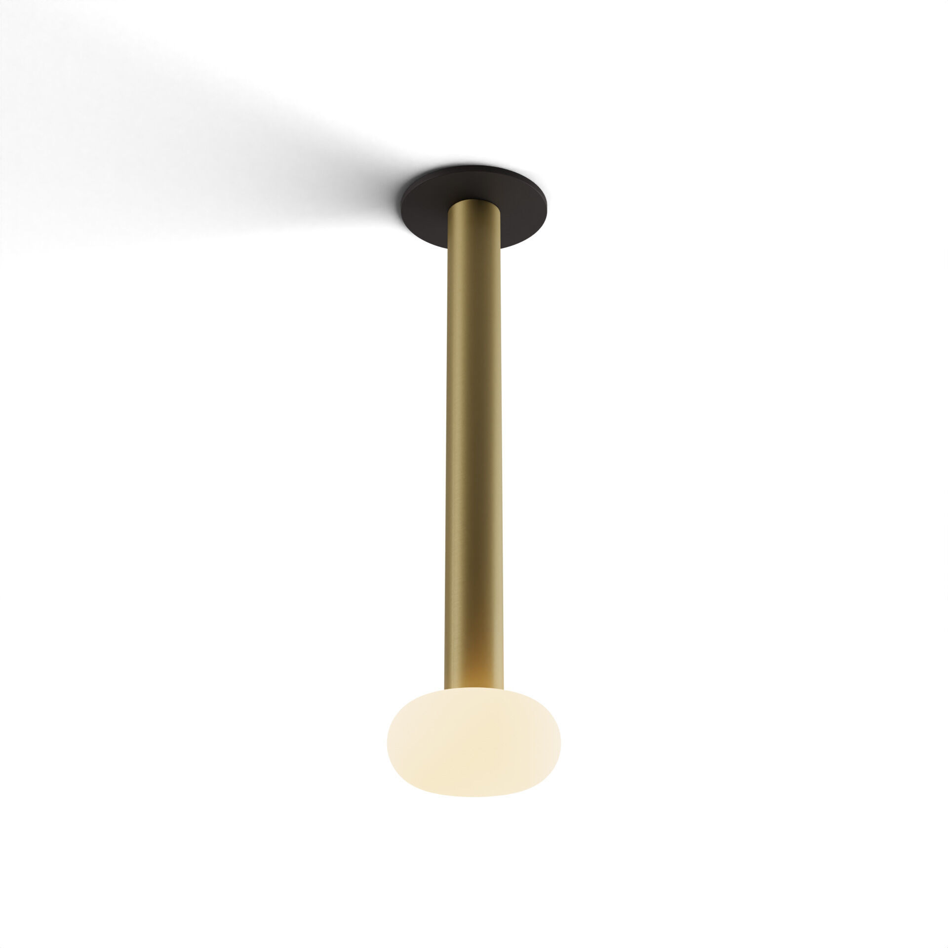 Combi LED 5 inch Brass Pendant Ceiling Light, Suspension / Flush Mount 2-in-1