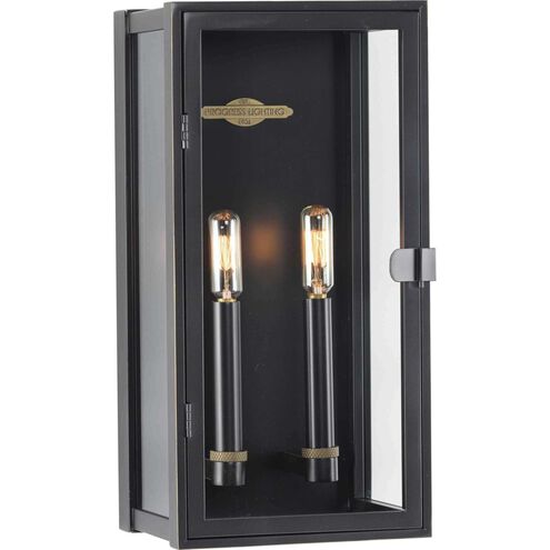 Stature 2 Light 16 inch Oil Rubbed Bronze Outdoor Wall Lantern
