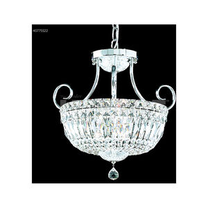 Mini Crystal 3 Light 15 inch Silver Crystal Chandelier Ceiling Light