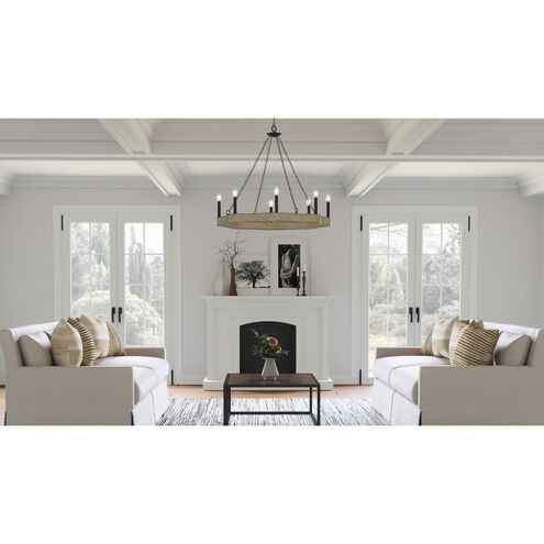 Croix 8 Light 36 inch Matte Black Chandelier Ceiling Light