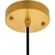 Etude 1 Light 19.3 inch Satin Gold Pendant Ceiling Light