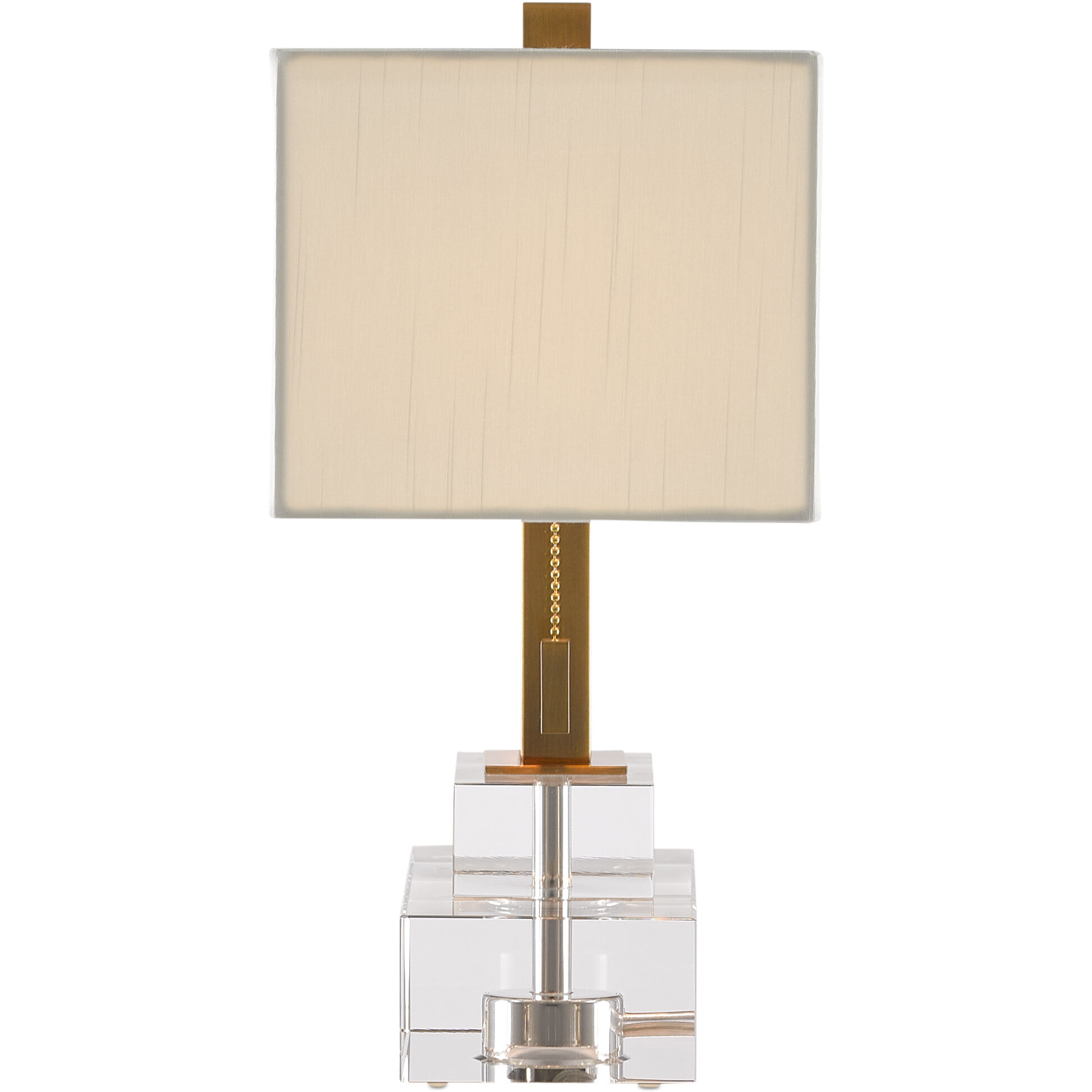Chiara 14.5 inch 75 watt Clear/Antique Brass Table Lamp Portable Light