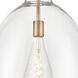 Newton Bell 1 Light 16 inch Brushed Brass Pendant Ceiling Light