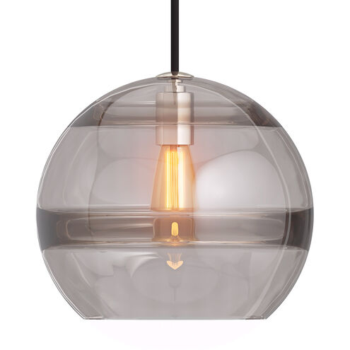 Sean Lavin Sedona LED 12.4 inch Satin Nickel Pendant Ceiling Light in Transparent Smoke Glass, LED 90 CRI 2700K