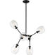 Nexpo 6 Light 34.38 inch Coal Chandelier Ceiling Light