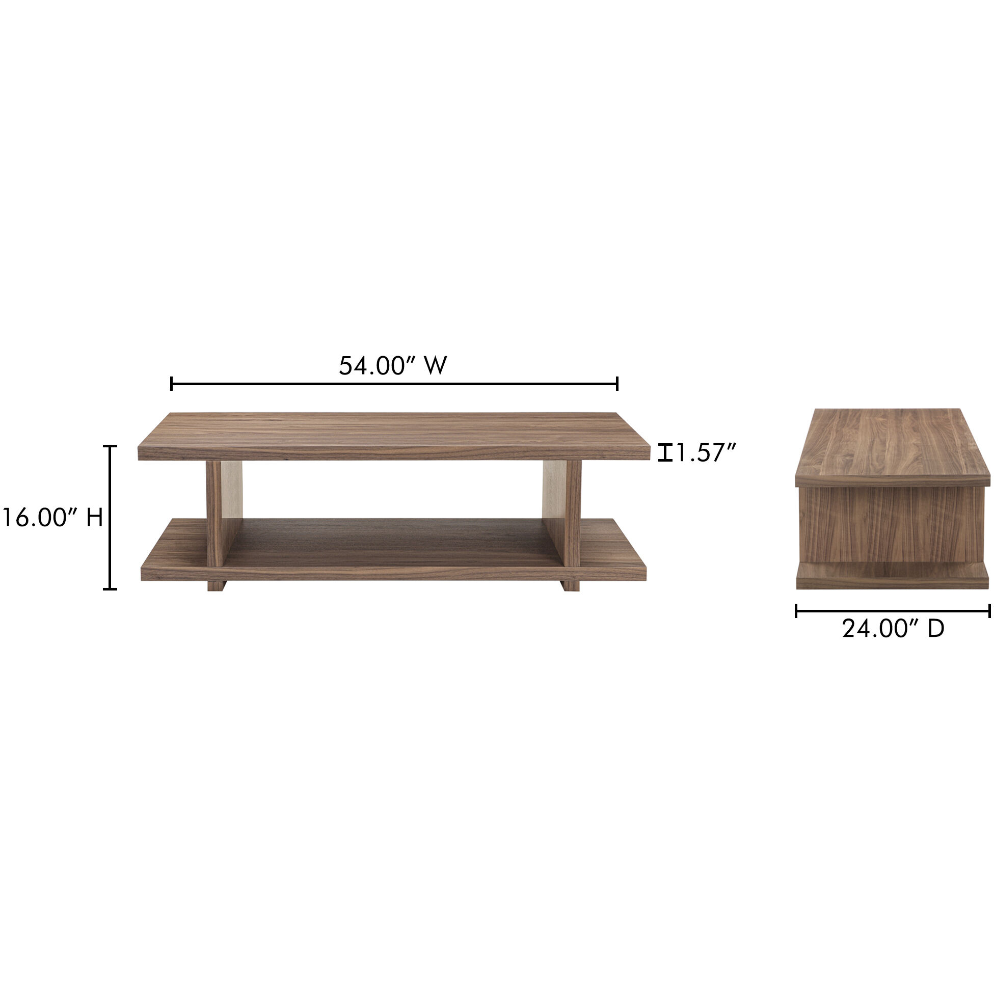 Miri 54 X 24 inch Brown Coffee Table