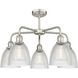 Castile 5 Light 24 inch Satin Nickel Chandelier Ceiling Light in Clear