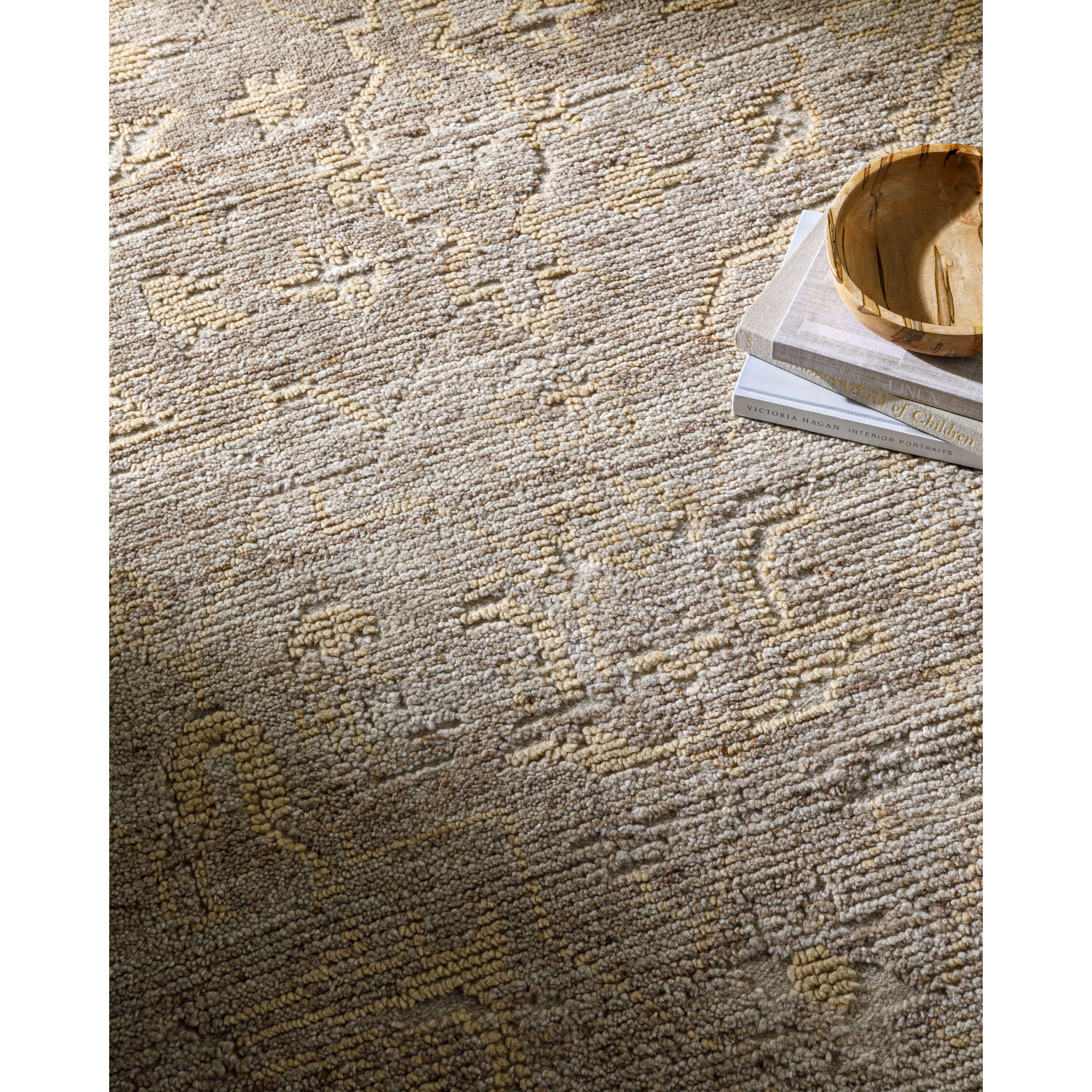 Kimberly 168 X 120 inch Warm Grey / Khaki / Ash Handmade Rug in 10 x 14