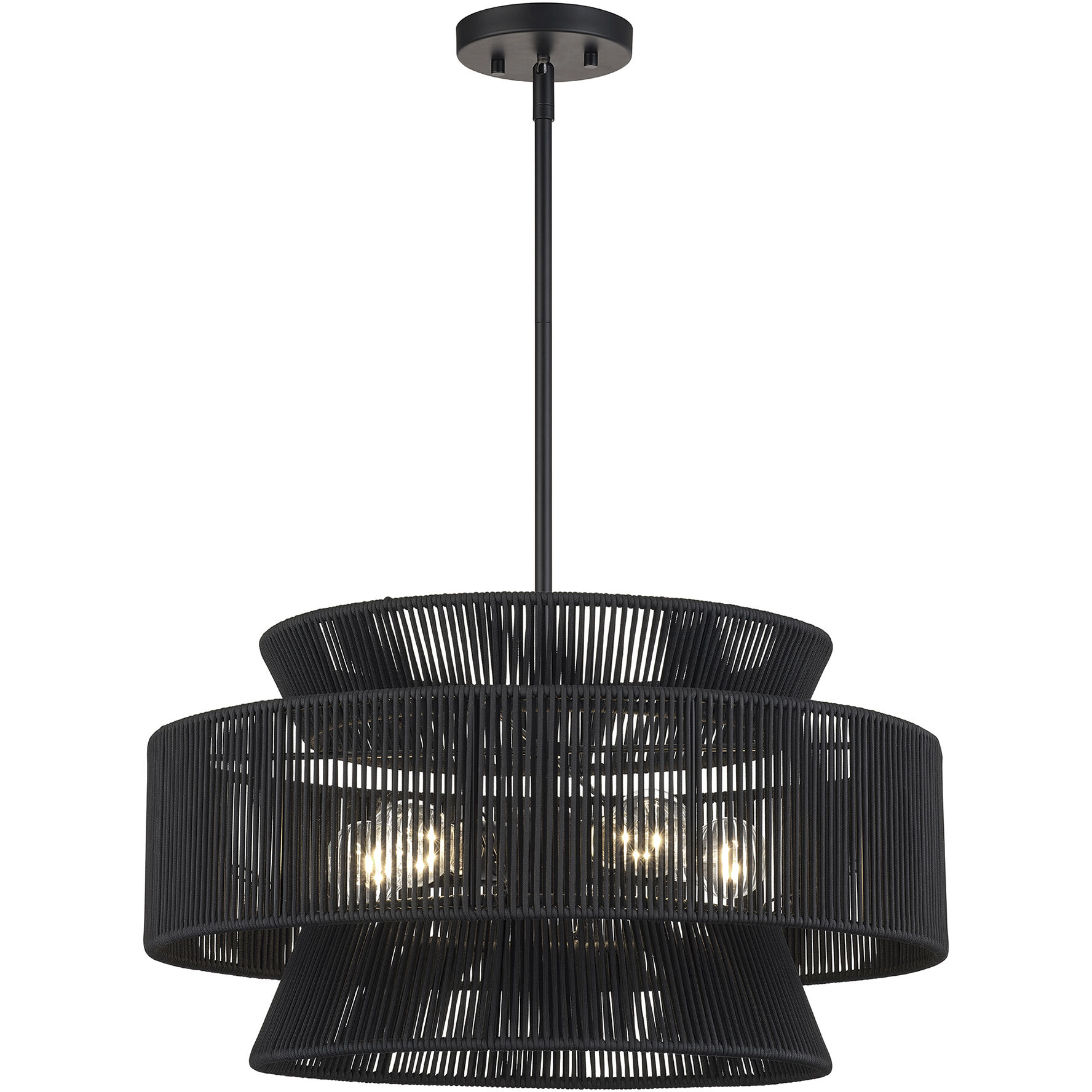 Florell 5 Light 22 inch Black Pendant Chandelier Ceiling Light