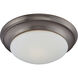 Fluor 2 Light 15 inch Oil Rubbed Bronze Flush Mount Ceiling Light