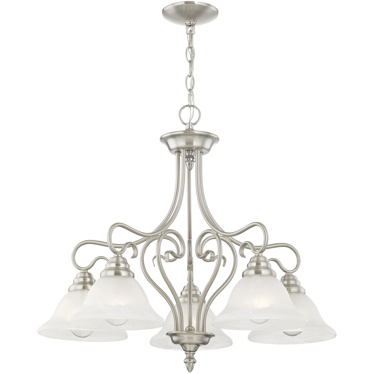 Coronado 5 Light 26 inch Brushed Nickel Chandelier Ceiling Light