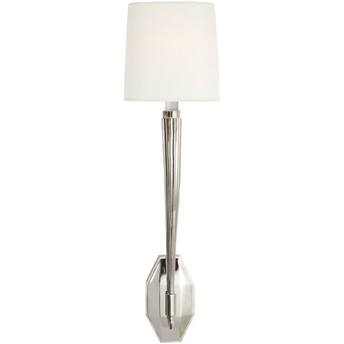 Chapman & Myers Ruhlmann 1 Light 6.25 inch Polished Nickel Single Sconce Wall Light in Linen