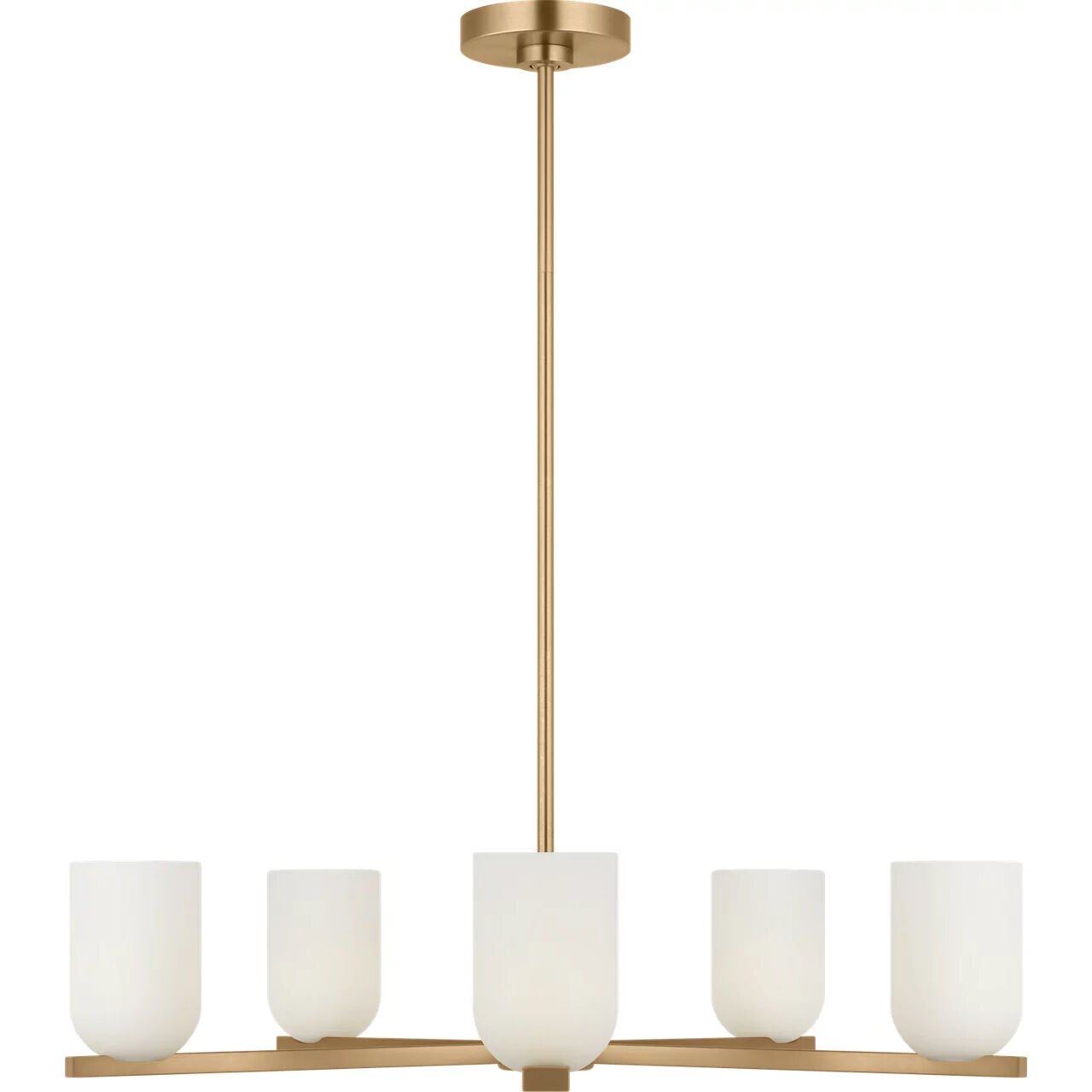 Neblina 5 Light 27.5 inch Satin Brass Chandelier Ceiling Light in Standard