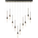 Lilium 10 Light 44.5 inch Natural Iron Linear Pendant Ceiling Light