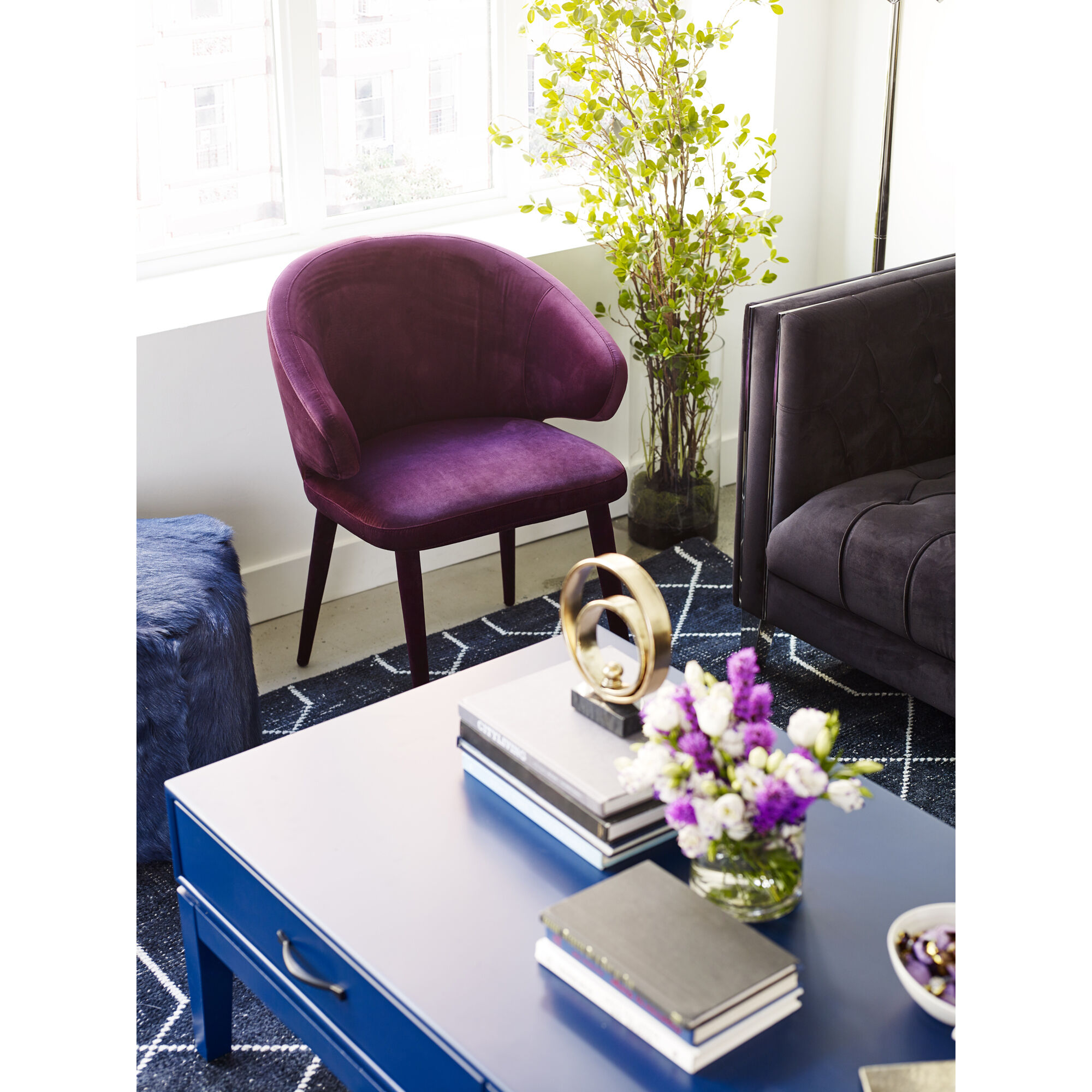 Purple side chair store