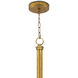 River Reed 6 Light 41 inch Antique Gold Leaf Chandelier Ceiling Light in Rattan Shade, Small