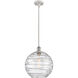 Ballston X-Large Deco Swirl LED 12 inch White and Polished Chrome Pendant Ceiling Light, Ballston