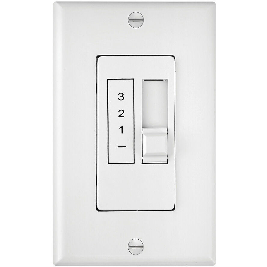 Wall Control 3 Spd Slide 5 Amp White Fan Wall Control, 5-Amp