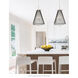 Cagney 4 Light 18 inch Polished Nickel / Black Pendant Ceiling Light