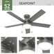 Sea Point 52 inch Matte Silver Outdoor Ceiling Fan