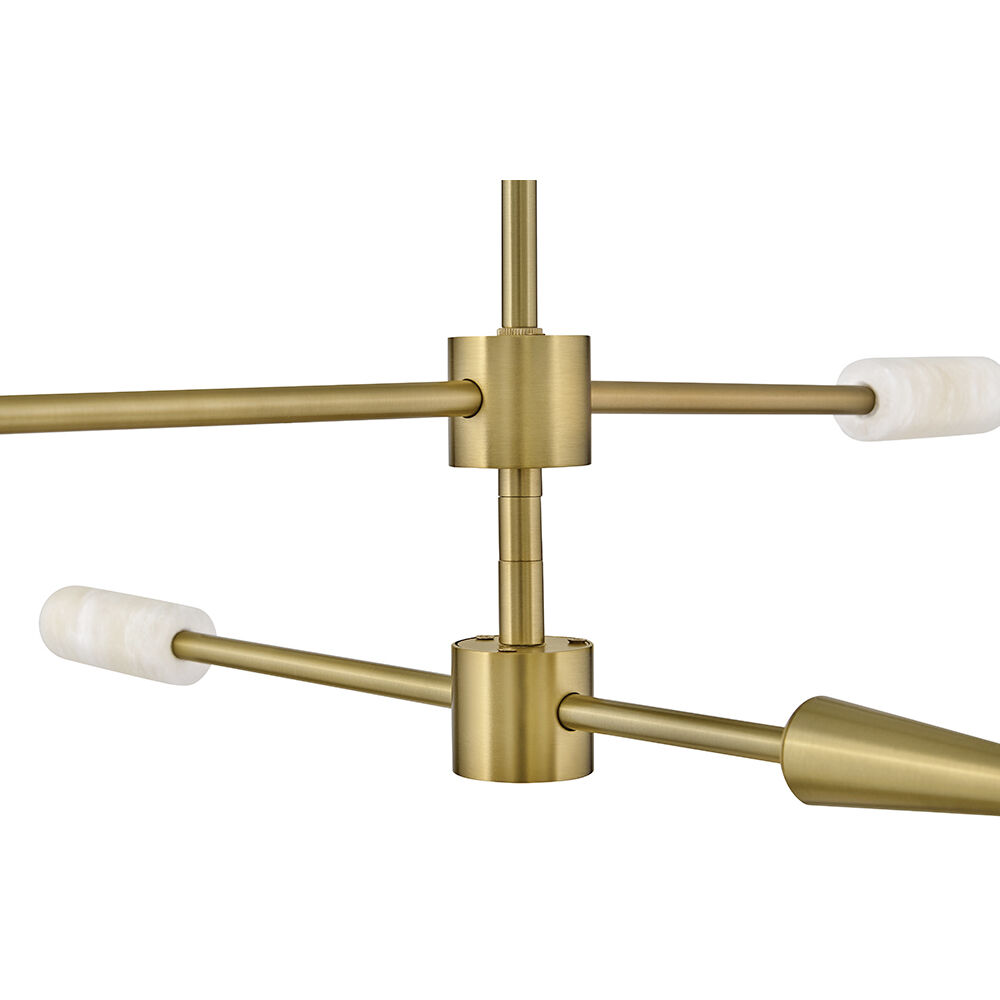 Maude 2 Light 32.25 inch Lacquered Brass Chandelier Ceiling Light