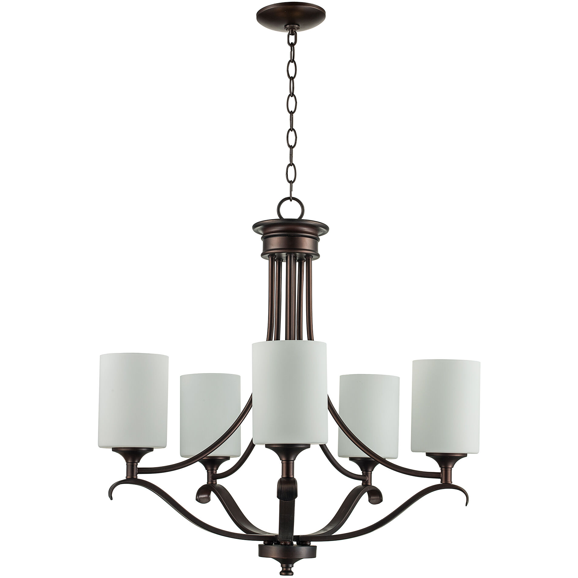 Ballard 5 Light 28 inch Rubbed Oil Bronze Chandelier Ceiling Light