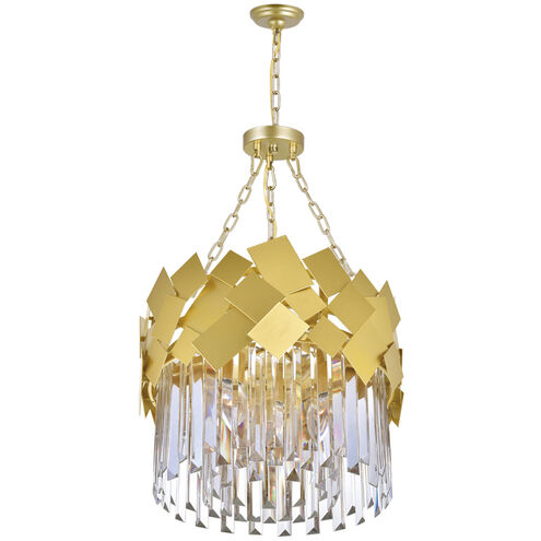 Panache 4 Light 16 inch Medallion Gold Down Chandelier Ceiling Light