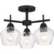 Camrin 3 Light 16 inch Coal Semi-Flush Ceiling Light