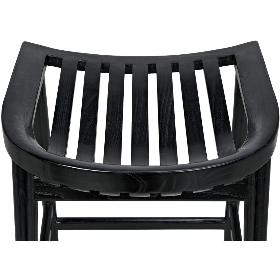 Ronald 28 inch Charcoal Black Counter Stool