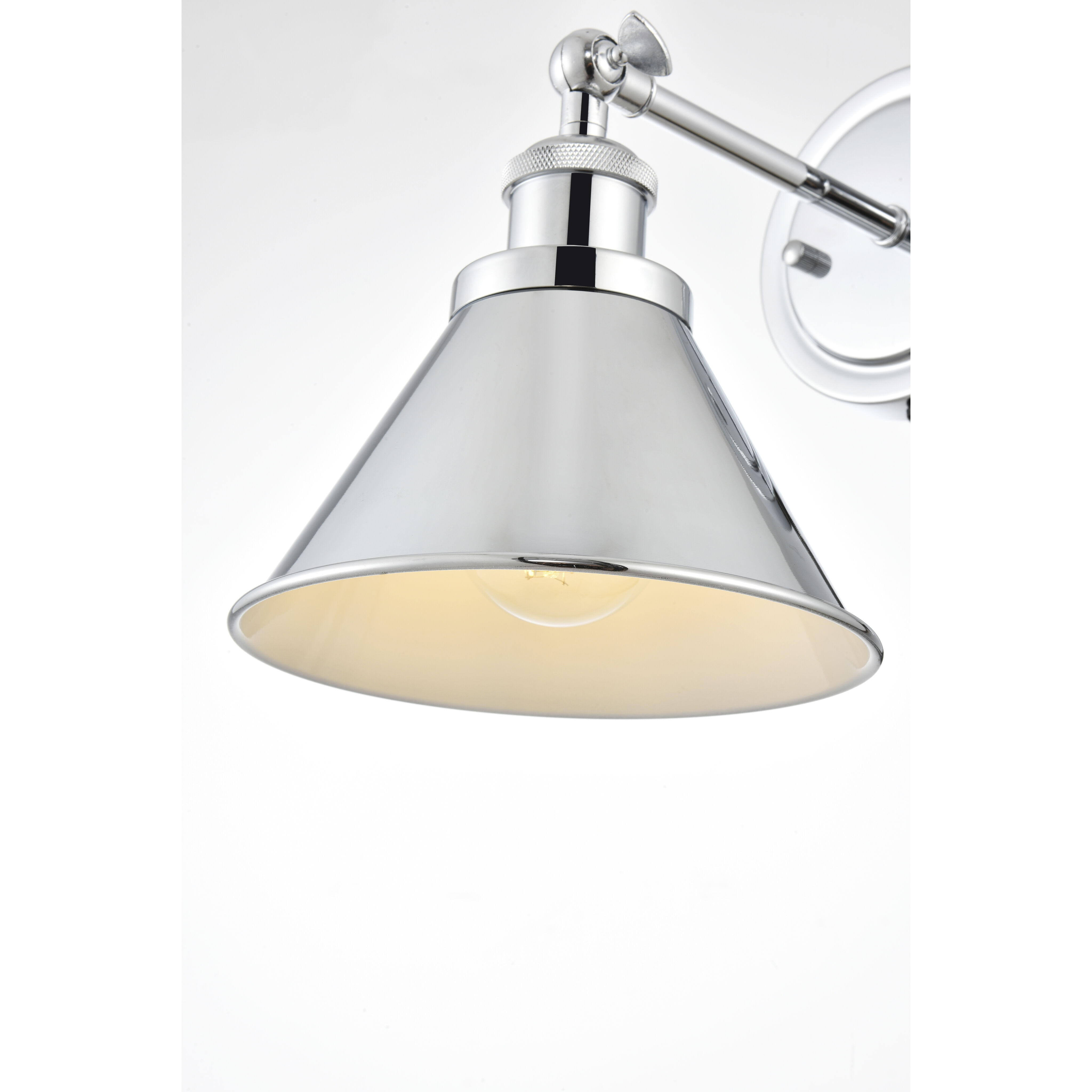 Chrome plug in wall sconce top
